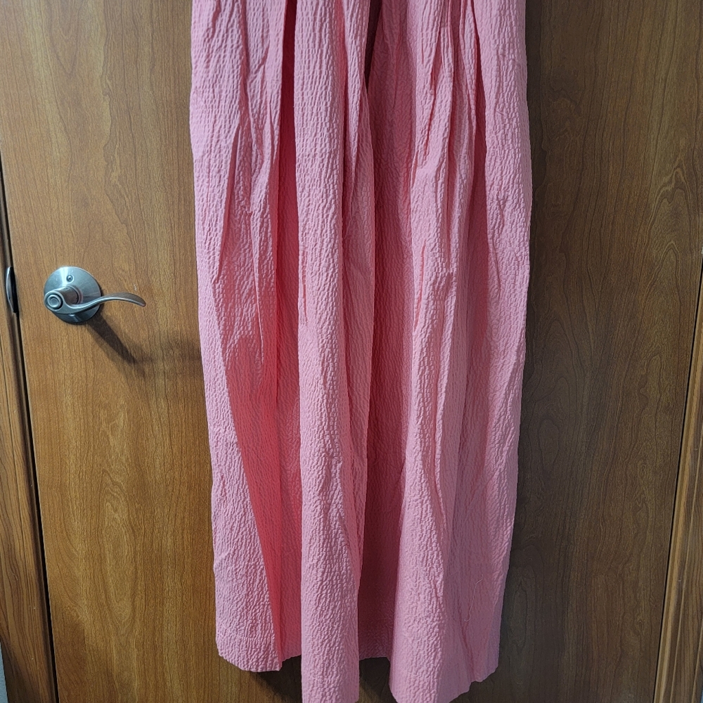NWT A New Day Short Sleeve Midi Dress Coral Pink Size Large - Picture 3 of 8
